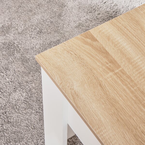 HOMCOM Tavolino con piano sollevabile, tavolino da soggiorno con spazio di archiviazione nascosto, stile moderno, per soggiorno, ufficio, 100x50x45cm, bianco | Aosom Italy