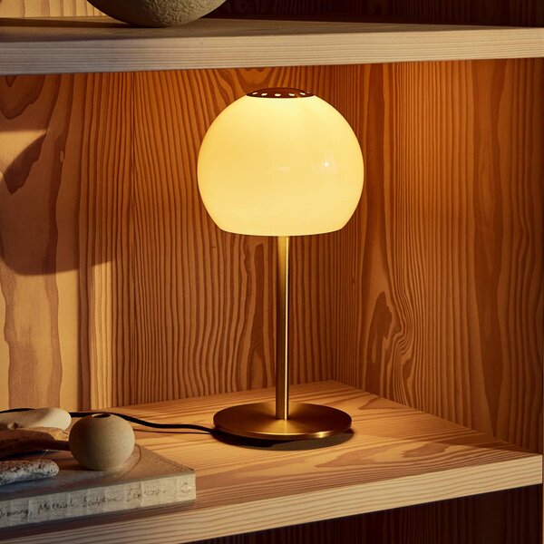 FRANDSEN Lampada da tavolo Ball Glass, Crema / Ambra, Soggiorno / Sala da pranzo, Vetro, Design, Lampada da tavolo