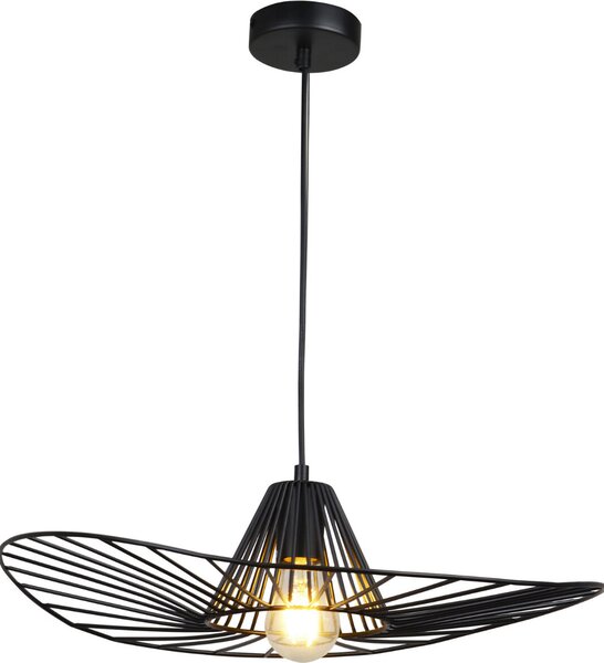 Lampada a sospensione ABANO nera 1xE27x20W in metallo, dimensioni: 120x50x50 cm, IP20, Polux