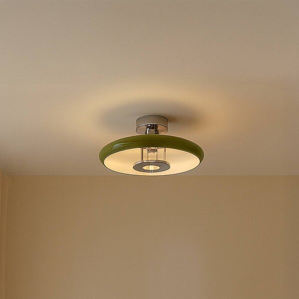 Plafoniera soffitto Branford Lindby, dimmerabile, Verde, Soggiorno / Sala da pranzo, Metallo, Vintage, Plafoniera