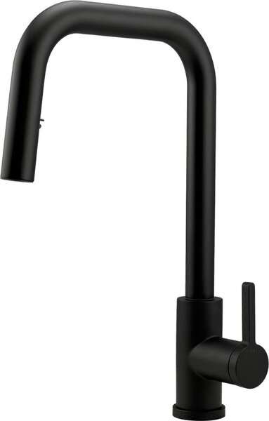 Miscelatore da cucina Pure.Sink Elite Steel Crystal-S nero opaco con bocca estraibile PS8050-10