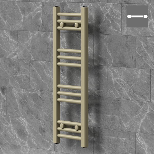 Asciugamani radiante LuxeBath Sahara, 300x800 mm, beige, con attacco laterale, asciugamani radiante a pannello, porta asciugamani radiante da parete per bagno