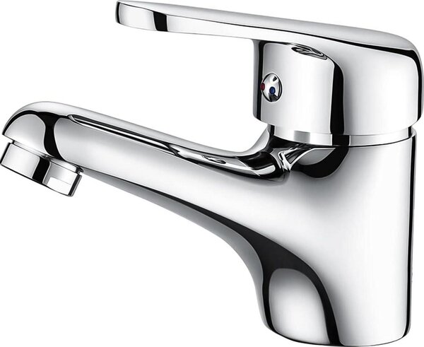 Rubinetto bagno Auralum piccolo miscelatore monocomando cromo per lavabo