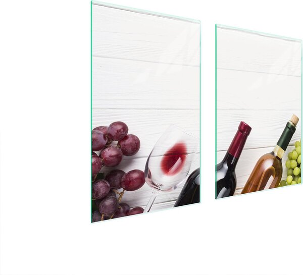 Piatto Di Protezione In Vetro Per Cucina 65X52 Vino