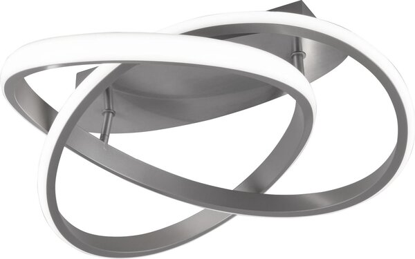 Lampada da soffitto a LED Reality Course 18 W, ⌀45 cm, dimmerabile, nichel opaco, bianco neutro