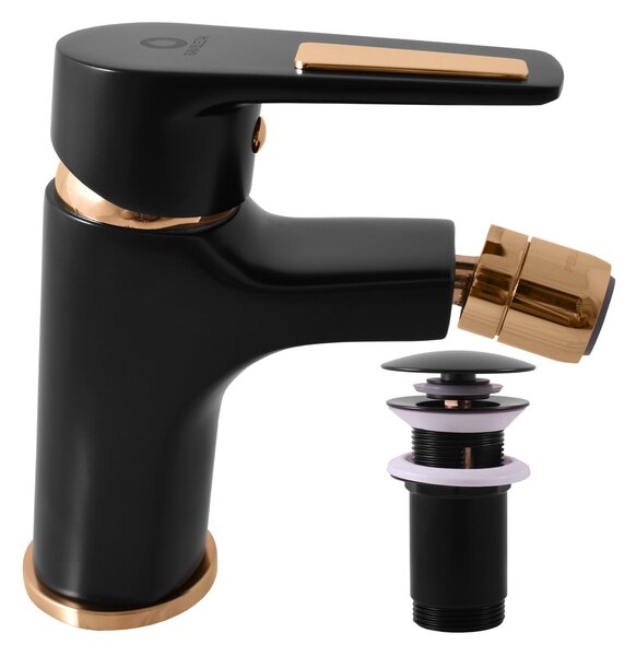 Slezák-RAV Slezák Rav CO345KCMATZ Miscelatore per bidet nero opaco/oro Colore: nero opaco/oro, Dimensione: 3/8''
