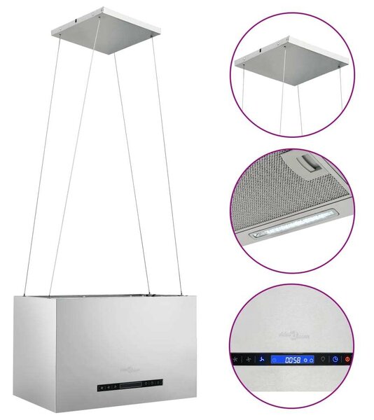 Cappa da Cucina ad Isola Sospesa LCD con Sensore 55 cm Acciaio
