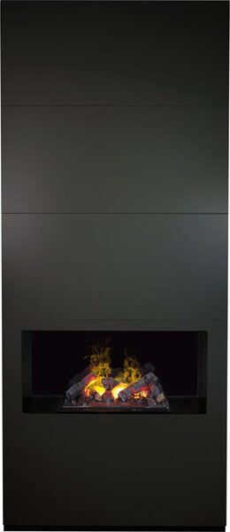 Caminetto a vapore acqueo Xaralyn - Ambiance ECB - legno nero - riscaldamento 3,5 kW - con telecomando - caminetto elettrico Opti-Myst - Cassetta 600 - caminetto a tunnel - divisorio per ambienti