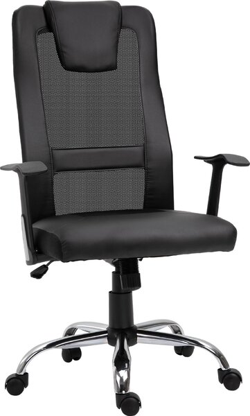 Sedia da ufficio ergonomica Fortuna Lai regolabile in altezza con funzione oscillante e braccioli fino a 120 kg in nero per lavorare comodamente