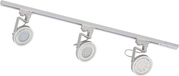 Kit binario bianco diritto da 1 m con faretti monofase 3561 Zuma Line