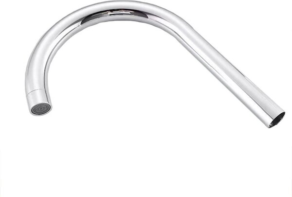 INF Rubinetto da Cucina in Acciaio Inox - Tubo Curvo Grande a Inserimento Diretto