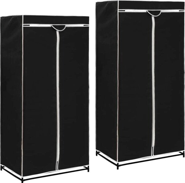 VidaXL Armadio 2 pezzi nero 75×50×160 cm - Armadio - Armadi - Armadio - Armadi