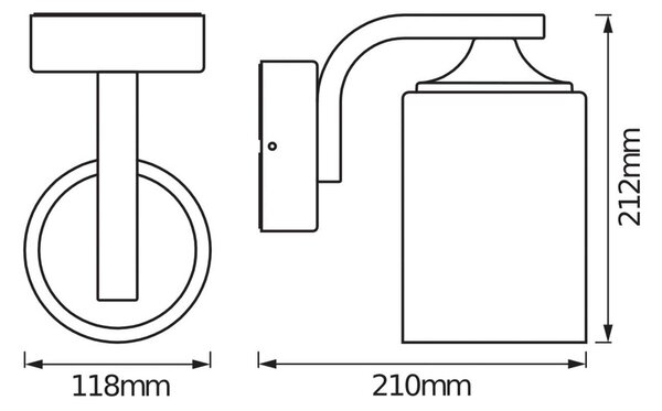 OSRAM Applique da esterni ENDURA CLASSIC LANTERN, dimmerabile, Nero, Alluminio, Moderno, Applique da esterni