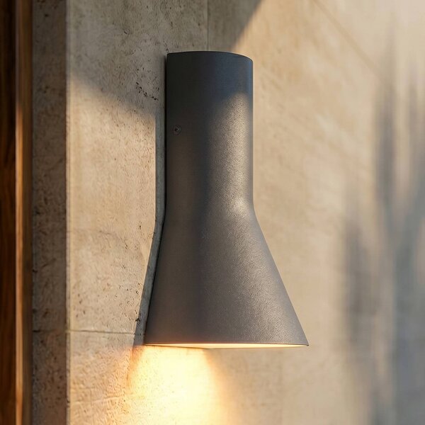 Applique da esterni a LED Zephy Lucande, Nero, Alluminio, Moderno, Applique LED da esterni