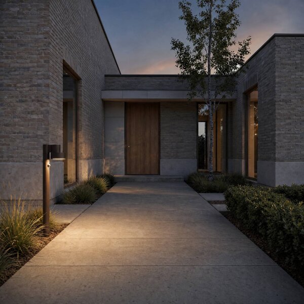 Lampione a LED Lucande Elune, nero, con sensore, IP44, 77 cm Elune, Nero, Alluminio, Moderno