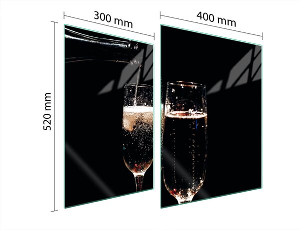 Piatto Di Protezione In Vetro Per Il Cuore 70X52 Vino