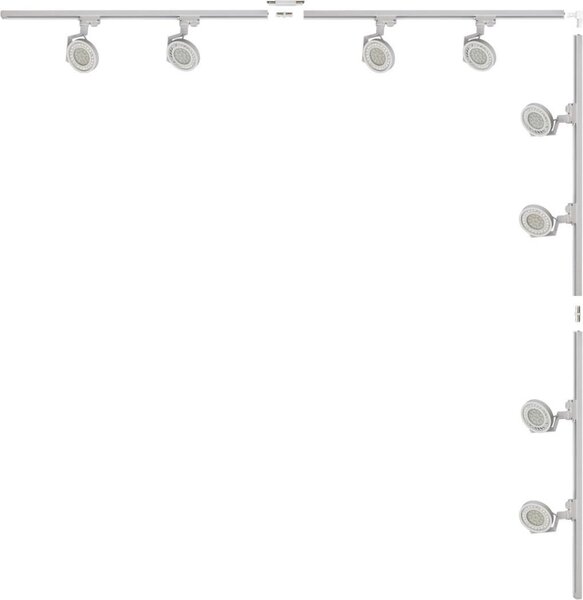 Barra luminosa L 2x2m bianca con faretti monofase 3591 Zuma Line