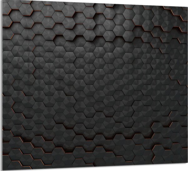 PIATTO IN VETRO PER CUCINA 65x60 Nero