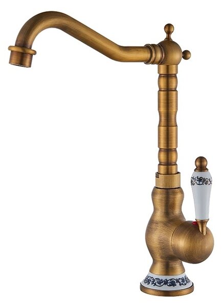 Miscelatore per lavabo in ottone, valvola in Vetroceramica resistente, rubinetto per acqua calda e fredda, ottone antico B High