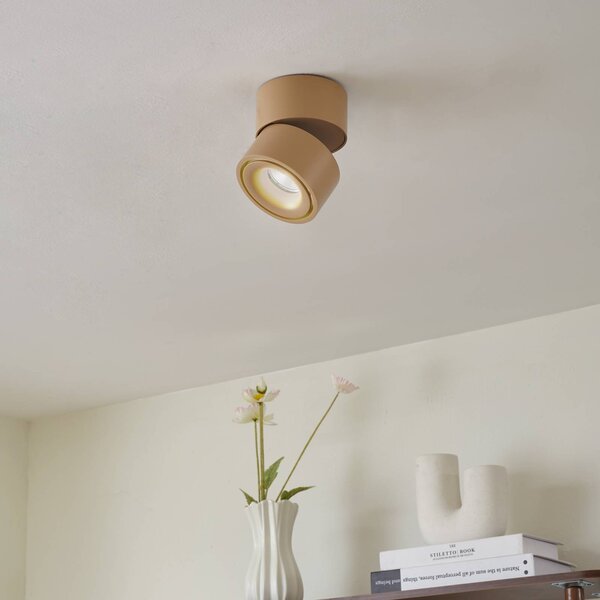 Arcchio Faretto da soffitto LED Rotari, marrone, 1 luce, 8,9W Rotari Arcchio, dimmerabile, Marrone / Ruggine, Corridoio, Alluminio, Moderno