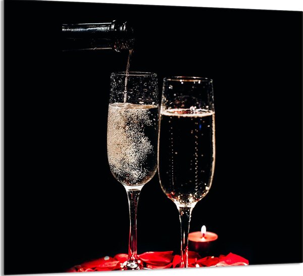 PIATTO IN VETRO PER CUCINA 65x60 Vino