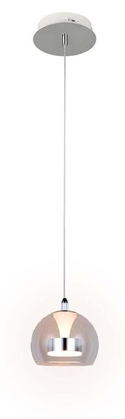 Lampada a sospensione LED, colore cromo, interruttore-dimmer, CCT, H 150 cm