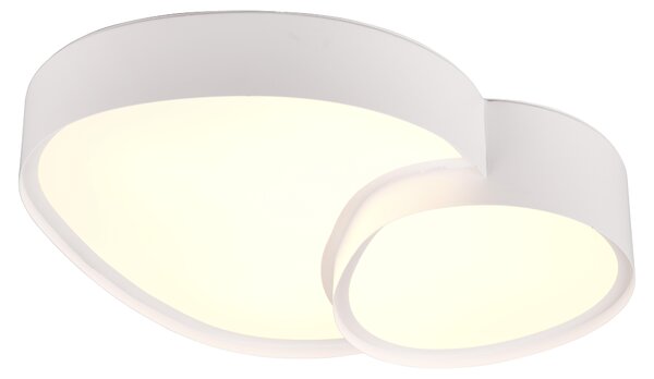 Trio Rise plafoniera LED 21W dimmerabile bianco opaco CCT colore luce regolabile luce notturna