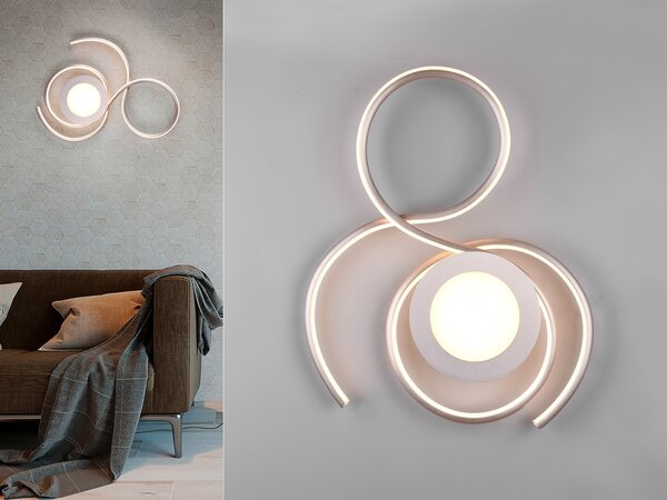 Lampada da soffitto Trio Jive LED 36 W, dimmerabile, nichel opaco, colore della luce regolabile (CCT)