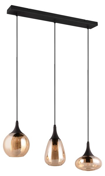 Lampada a sospensione a trave a 3 luci, larghezza 70 cm
