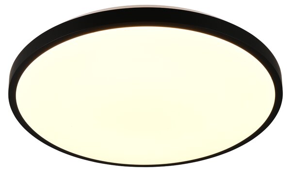 Plafoniera a LED, nera, telecomando, dimmerabile, P 49 cm