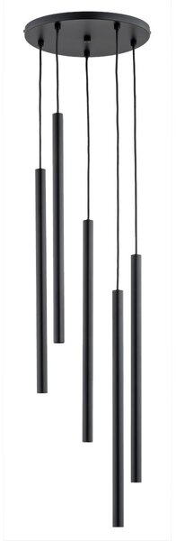Lampada a sospensione COLLET nera 5xG9x10W in metallo, dimensioni: 120x30x30 cm, IP20, Alfa