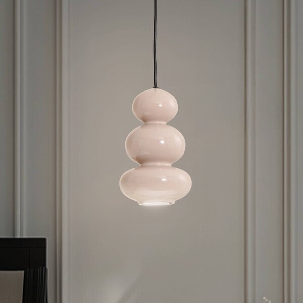 Lampada a sospensione Oman Argon, dimmerabile, Alluminio / Grigio / Zincato, Soggiorno / Sala da pranzo, Vetro, Lampada a sospensione