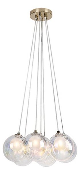 Rabalux 72304 Lampade a sospensione Rosehip G9 7x MAX 25 vetro metallico champagne