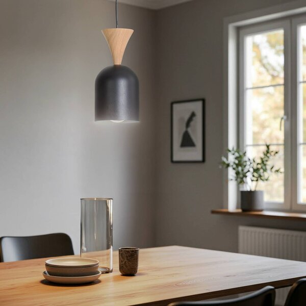 Lampada a sospensione Nolan Lamkur, dimmerabile, Nero, Soggiorno / Sala da pranzo, Metallo, Scandinavo, Lampada a sospensione