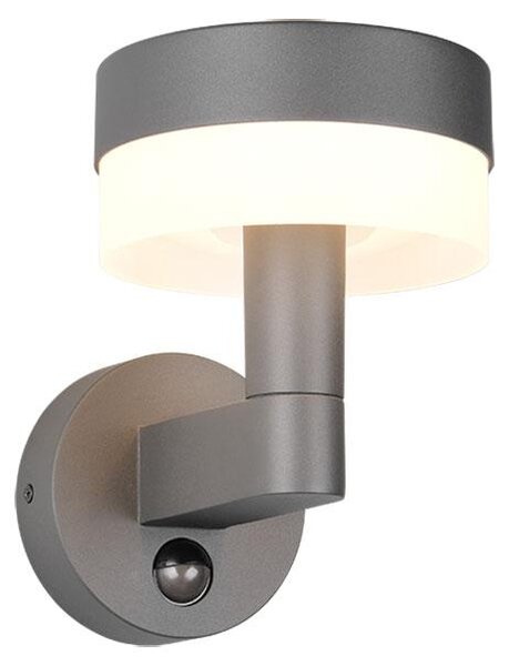 Applique da esterno a LED, rilevatore di movimento, alluminio, antracite, H 22,5 cm