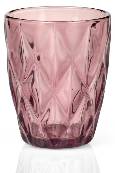 Bicchieri Acqua Tumbler Drink 6 pezzi diametro 8xh10 cm - 250 Ml in vetro pressato adatto alla lavastoviglie colore Erika