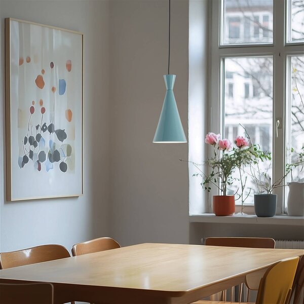 Lampada a sospensione Tom Opviq, dimmerabile, Blu, Soggiorno / Sala da pranzo, Metallo, Giovanile, Lampada a sospensione
