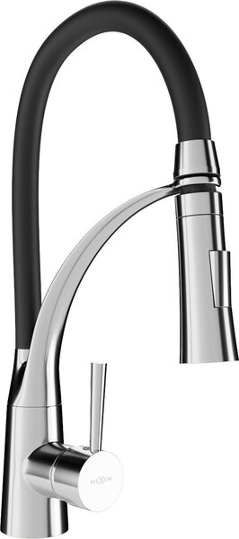 Mexen Aster rubinetto da cucina, cromo/nero - 73450-07