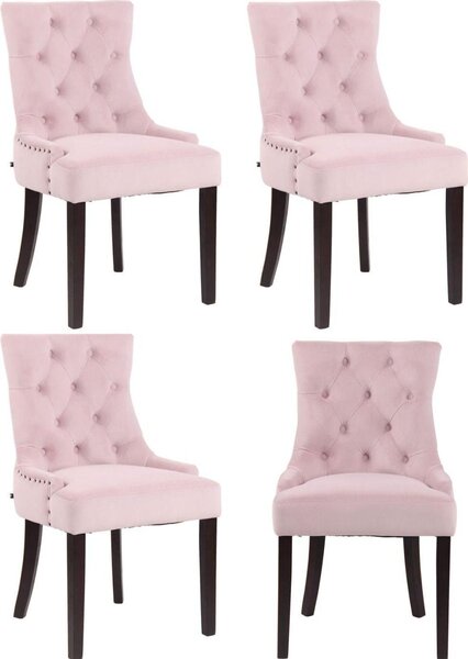Set di 4 sedie da pranzo in velluto - Sedie da cucina - Elevato comfort di seduta