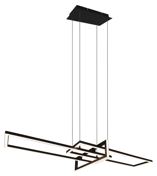 Grande applique a LED con interruttore dimmer 110 x 40 cm in nero opaco