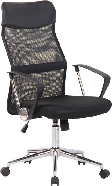 Sedia girevole per ufficio - Sedia ergonomica - Polvere in rete traspirante, massimo comfort | Colore: Nero