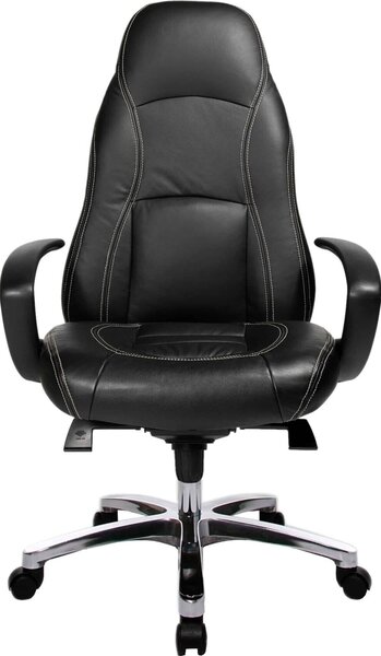 Topstar sedia direzionale OFFICE RS1 Sedia da ufficio ergonomica con braccioli Sedia girevole in pelle per ufficio, casa