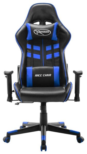 Sedia da Gaming Blu e Nera in Pelle finta
