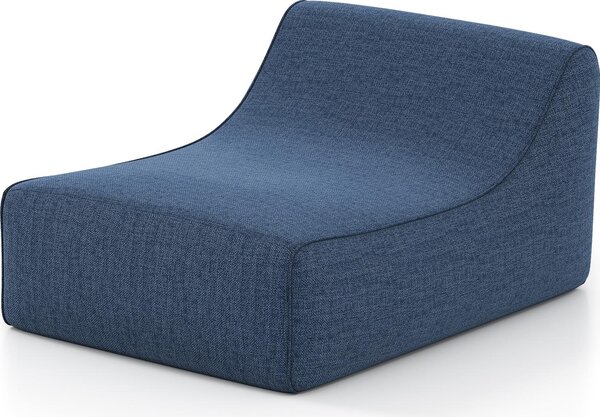 COSTWAY Divano gonfiabile, divano da pavimento con rivestimento in lino e base antiscivolo, sedia ad aria, divano ad aria a forma di L per soggiorno e camera da letto, blu