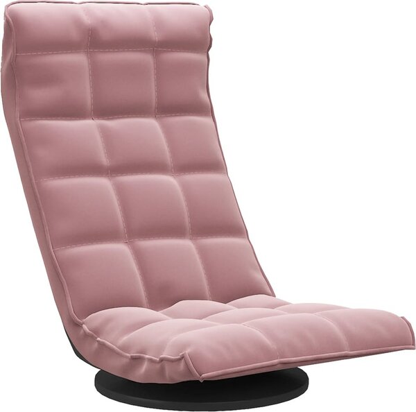 Sedia da Pavimento Girevole Rosa in Velluto