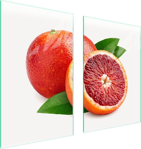 Piatto Di Protezione In Vetro Per Cucina 65X52 Grapefruit