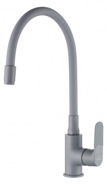 Grigio Bocca elastica a memoria di forma Miscelatore da cucina in acciaio inox