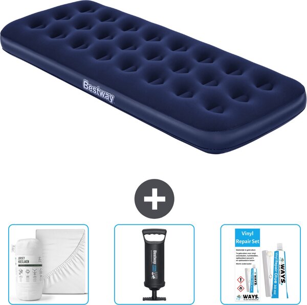 Materasso gonfiabile Bestway - 1 persona - 76 x 185 x 22 cm - Blu - Accessori inclusi