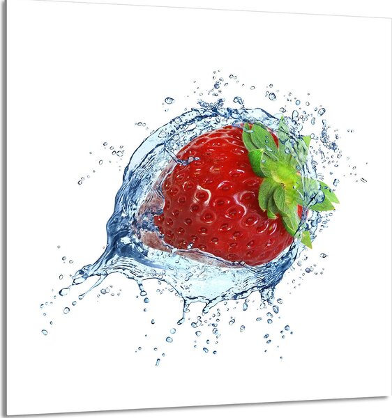PIATTO IN VETRO PER CUCINA 60x65 Fragola