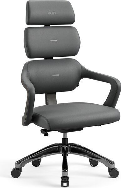 Diablo V-Modular office chair Sedia da scrivania Sedia direzionale Ergonomica Poggiatesta rimovibile , grigio